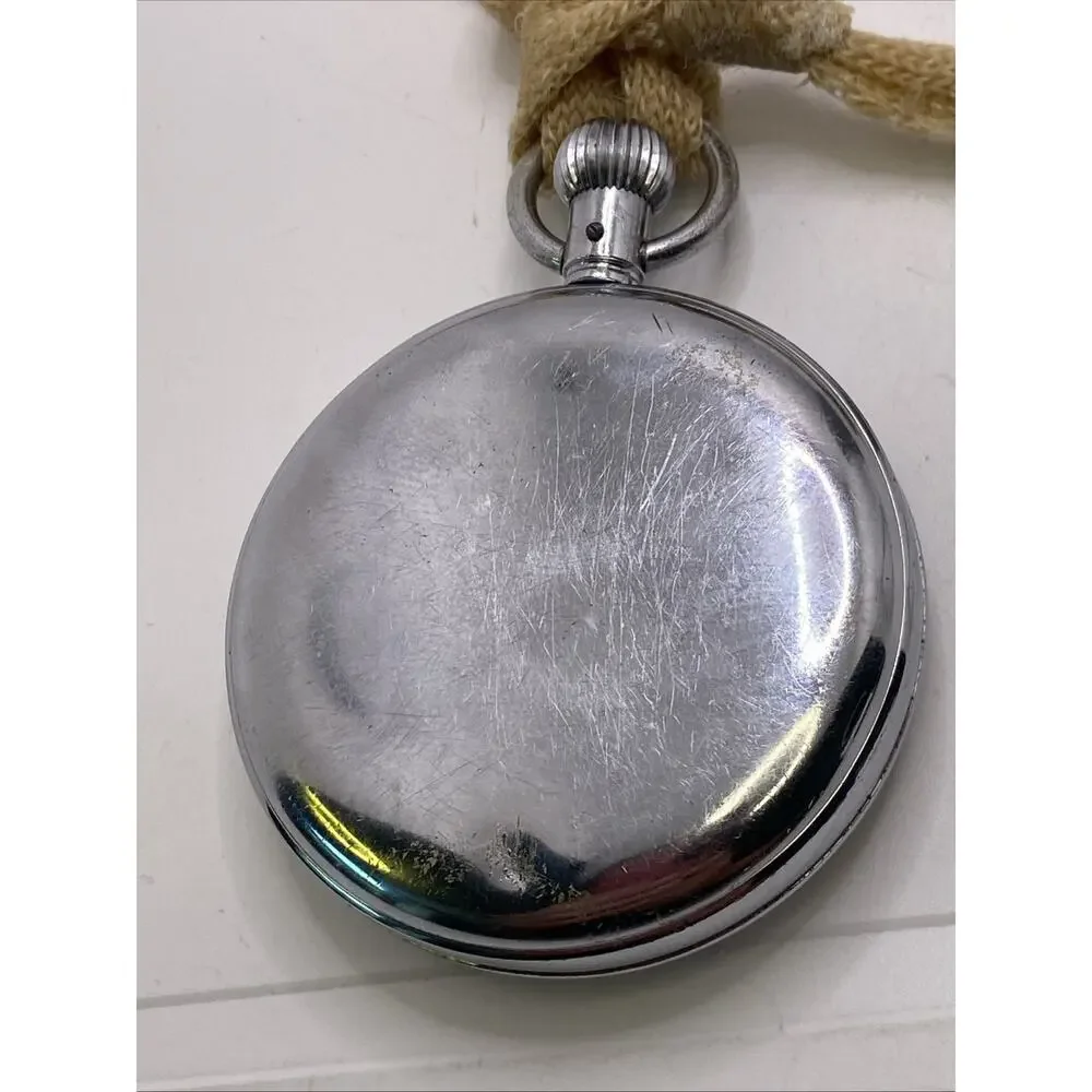 Vintage Heuer Stopwatch Silver Tone For Parts Repair Runs Inside*